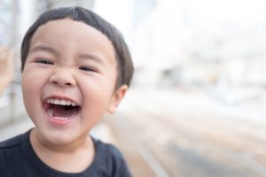 smiling baby with healthy teeth, dentist burnaby